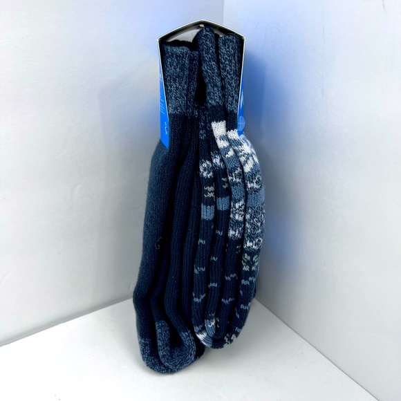 COLUMBIA,2 PAIRS IF WARM SOCKS, FLEECE LINED, CHARCOAL COLOR, ACRYLIC, SIZE 6-12 - Picture 4 of 10